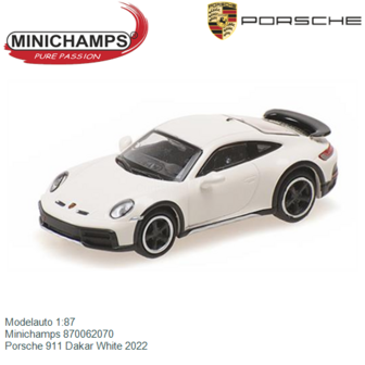 Modelauto 1:87 | Minichamps 870062070 | Porsche 911 Dakar White 2022