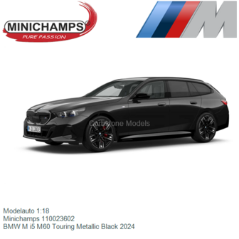 Modelauto 1:18 | Minichamps 110023602 | BMW M i5 M60 Touring Metallic Black 2024