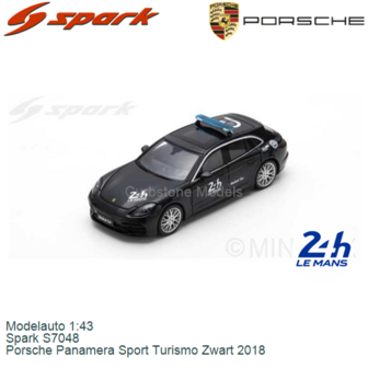 Modelauto 1:43 | Spark S7048 | Porsche Panamera Sport Turismo Zwart 2018