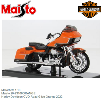 Motorfiets 1:18 | Maisto 20-23106ORANGE | Harley Davidson CVO Road Glide Orange 2022