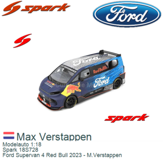 Modelauto 1:18 | Spark 18S728 | Ford Supervan 4 Red Bull 2023 - M.Verstappen