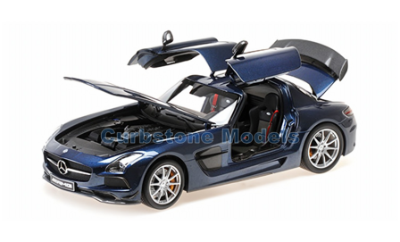 Modelauto 1:18 | Minichamps 110033026 | Mercedes AMG SLS AMG Black Series Blue Metallic 2013