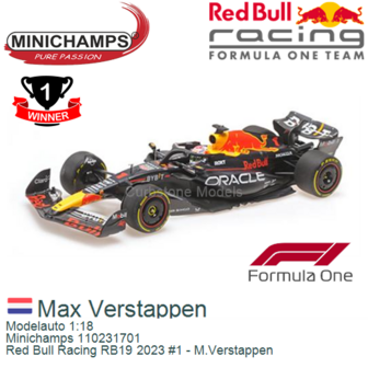 Modelauto 1:18 | Minichamps 110231701 | Red Bull Racing RB19 2023 #1 - M.Verstappen