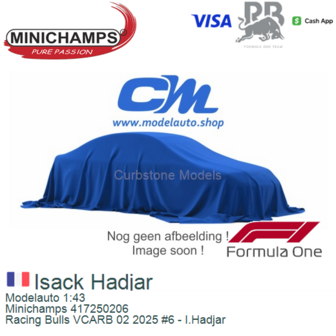 Modelauto 1:43 | Minichamps 417250206 | Racing Bulls VCARB 02 2025 #6 - I.Hadjar