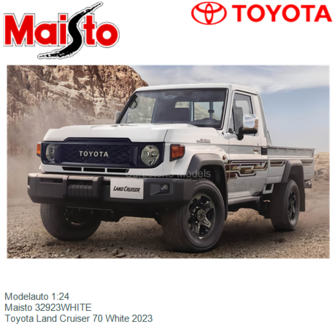 Modelauto 1:24 | Maisto 32923WHITE | Toyota Land Cruiser 70 White 2023