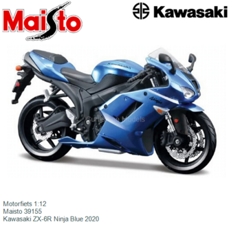 Motorfiets 1:12 | Maisto 39155 | Kawasaki ZX-6R Ninja Blue 2020