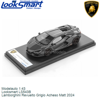 Modelauto 1:43 | Looksmart LS543B | Lamborghini Revuelto Grigio Acheso Matt 2024