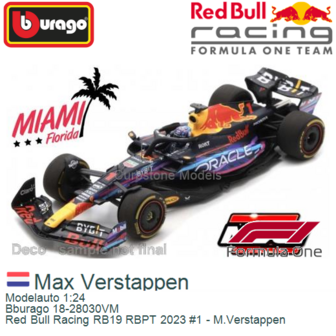 Modelauto 1:24 | Bburago 18-28030VM | Red Bull Racing RB19 RBPT 2023 #1 - M.Verstappen