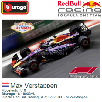 Modelauto 1:18 | Bburago 18-18003VL | Oracle Red Bull Racing RB19 2023 #1 - M.Verstappen