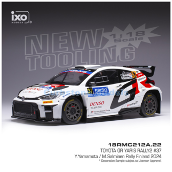 Modelauto 1:18 | IXO-Models 18RMC212A.22 | Toyota GR Yaris Rally2 | Gazoo Raciang 2024 #37 - M.Salminen - N.Yamamoto
