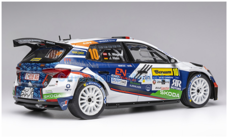 Modelauto 1:18 | IXO-Models 18RMC221.22 | Skoda Fabia Rally2 2024 #10 - J.Hain - S.Wagner