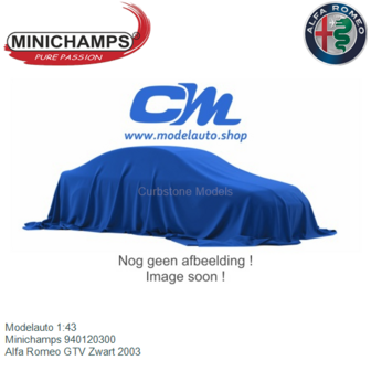 Modelauto 1:43 | Minichamps 940120300 | Alfa Romeo GTV Zwart 2003