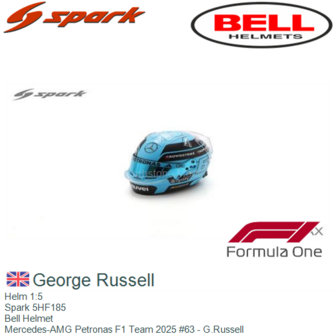 Helm 1:5 | Spark 5HF185 | Bell Helmet | Mercedes-AMG Petronas F1 Team 2025 #63 - G.Russell