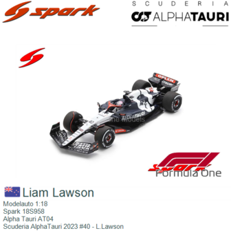 Modelauto 1:18 | Spark 18S958 | Alpha Tauri AT04 | Scuderia AlphaTauri 2023 #40 - L.Lawson