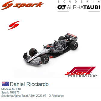 Modelauto 1:18 | Spark 18S975 | Scuderia Alpha Tauri AT04 2023 #3 - D.Ricciardo