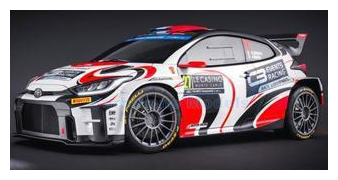Modelauto 1:43 | Spark S6862 | Toyota Yaris GR Rally2 | Burton Racing 2024 #27 - S.Lefebvre - A.Malfoy