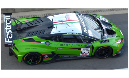 Modelauto 1:43 | Spark SB828 | Lamborghini Hurac&aacute;n GT3 EVO 2 | Iron Lynx 2024 #63 - A.Caldarelli - M.Cairoli - M.Bortolotti