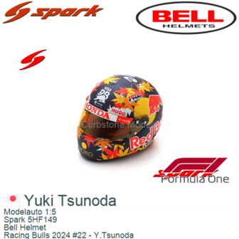 Modelauto 1:5 | Spark 5HF149 | Bell Helmet | Racing Bulls 2024 #22 - Y.Tsunoda