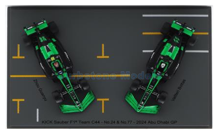 Modelauto 1:64 | Spark Y417 | Stake F1 Team Kick Sauber C44 2024 #77 #24 - Z.GuanYu - V.Bottas