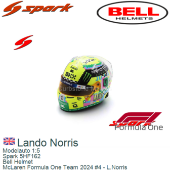 Modelauto 1:5 | Spark 5HF162 | Bell Helmet | McLaren Formula One Team 2024 #4 - L.Norris