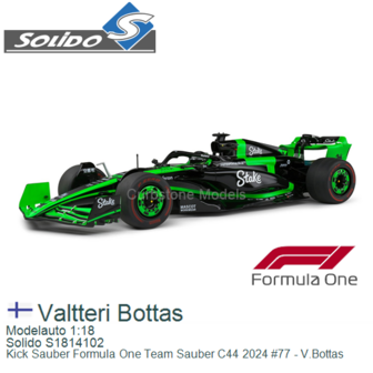 Modelauto 1:18 | Solido S1814102 | Kick Sauber Formula One Team Sauber C44 2024 #77 - V.Bottas