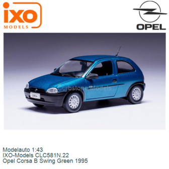 Modelauto 1:43 | IXO-Models CLC581N.22 | Opel Corsa B Swing Green 1995