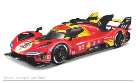 Modelauto 1:18 | Bburago 18-16303 | Scudera Ferrari AF Corse 499P 2024 #50 - N.Nielsen - M.Molina - A.Fuoco