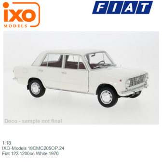 1:18 | IXO-Models 18CMC205OP.24 | Fiat 123 1200cc White 1970