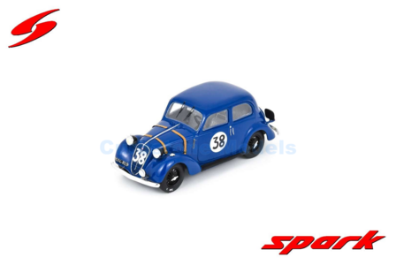 Modelauto 1:43 | Spark S9427 | Simca 8 1939 #38 - V.Camerano  - H.Louveau