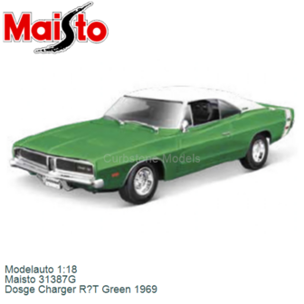 Modelauto 1:18 | Maisto 31387G | Dosge Charger R?T Green 1969
