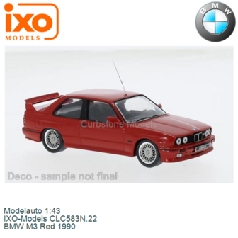 Modelauto 1:43 | IXO-Models CLC583N.22 | BMW M3 Red 1990