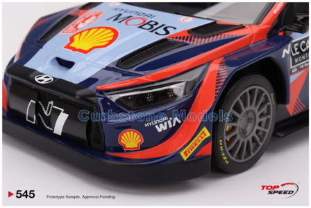 Modelauto 1:18 | Top Speed TS0545 | Shell Mobis Hyundai i20 RALLY1 WRC 2023 #11 - T.Neuville - M.Wydaeghe