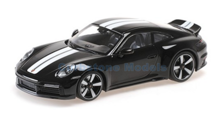 Modelauto 1:18 | Minichamps 155062001 | Porsche 911 Sport Classic 992 Black and white 2022