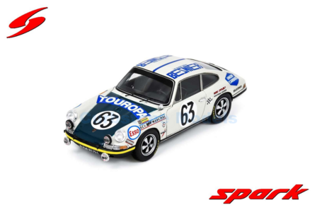 Modelauto 1:43 | Spark S9750 | Porsche 911 T 1969 #63 - R.Mazzia - P.Mauroy