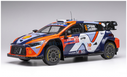 Modelauto 1:18 | IXO-Models 18RMC223.22 | Hyundai Shell Mobis WRT i20 N Rally1 2024 - O.T&auml;nak - M.J&auml;rveoja