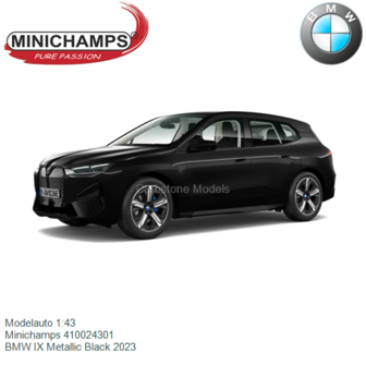 Modelauto 1:43 | Minichamps 410024301 | BMW IX Metallic Black 2023