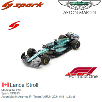Modelauto 1:18 | Spark 18S993 | Aston Martin Aramco F1 Team AMR24 2024 #18 - L.Stroll