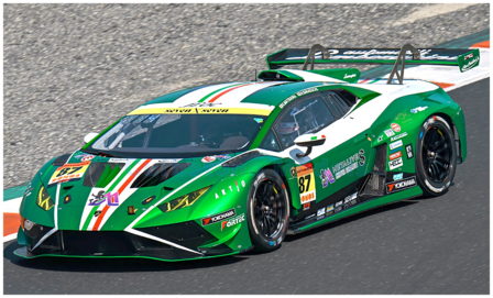Modelauto 1:43 | Spark 43SGT25087 | Lamborghini GT3 | JLOC - Metalive-S 2025 #87 - K.Matsuura - N.Sakaguchi