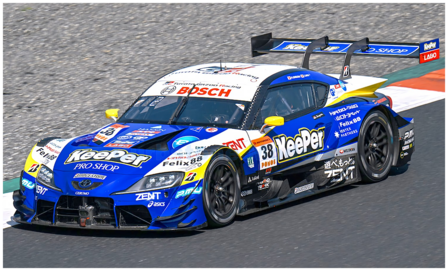 Modelauto 1:43 | Spark 43SGT25038 | Toyota GR Supra GT | Team KeePer Cerumo 2025 #38 - H.Ishiura - T.Oyu