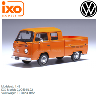Modelauto 1:43 | IXO-Models CLC598N.22 | Volkswagen T2 DoKa 1972