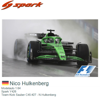 Modelauto 1:64 | Spark Y426 | Team Kick Sauber C45 #27 - N.Hulkenberg