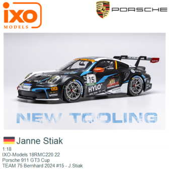 1:18 | IXO-Models 18RMC220.22 | Porsche 911 GT3 Cup | TEAM 75 Bernhard 2024 #15 - J.Stiak 
