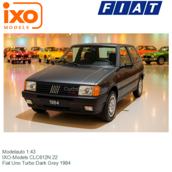 Modelauto 1:43 | IXO-Models CLC612N.22 | Fiat Uno Turbo Dark Grey 1984