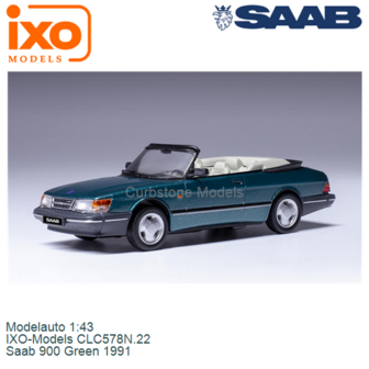 Modelauto 1:43 | IXO-Models CLC578N.22 | Saab 900 Green 1991