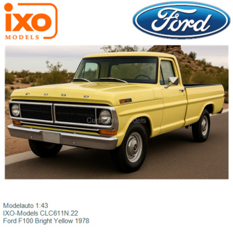 Modelauto 1:43 | IXO-Models CLC611N.22 | Ford F100 Bright Yellow 1978