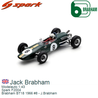 Modelauto 1:43 | Spark F2004 | Brabham BT18 1966 #8 - J.Brabham