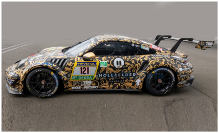 Modelauto 1:43 | Spark SG955 | Porsche 911 GT3 Cup (992) | KKr&auml;mer Racing 2024 #121 - M.di Martino - C.Br&uuml;ck - F.Leib  - 