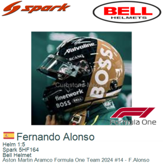 Helm 1:5 | Spark 5HF164 | Bell Helmet | Aston Martin Aramco Formula One Team 2024 #14 - F.Alonso