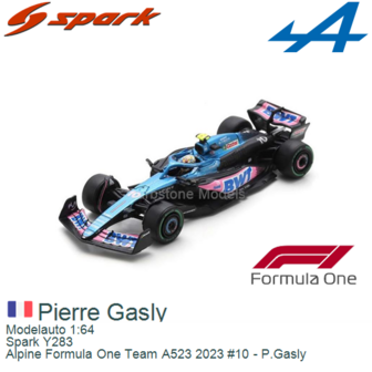 Modelauto 1:64 | Spark Y283 | Alpine Formula One Team A523 2023 #10 - P.Gasly