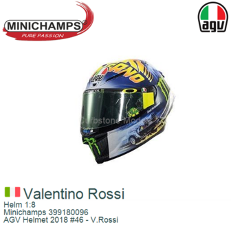 Helm 1:8 | Minichamps 399180096 | AGV Helmet 2018 #46 - V.Rossi